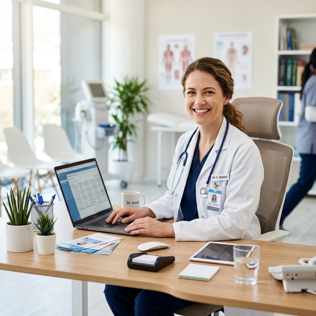 Doctor on Laptop